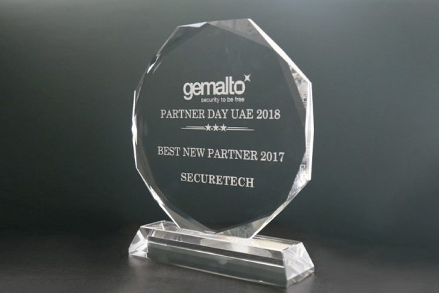 SecureTech received, Best New Partner 2017 from Gemalto