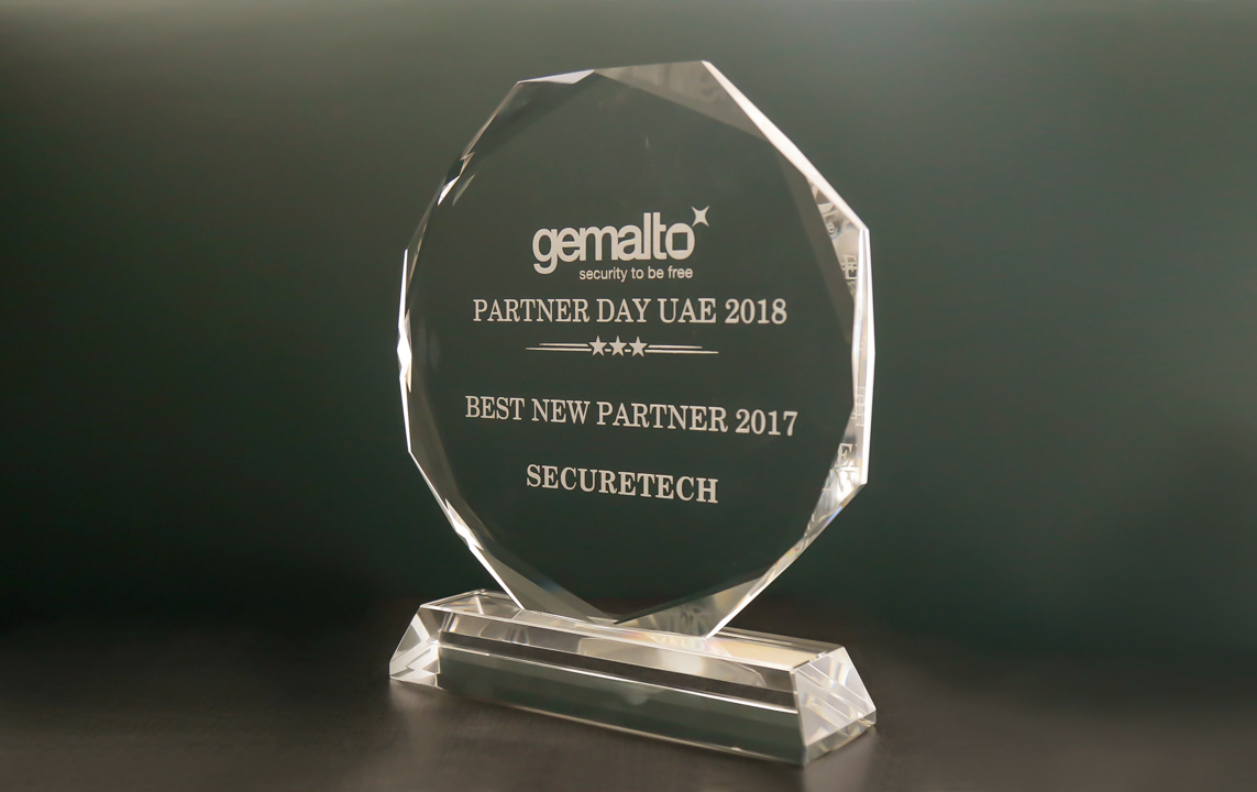 69.SecureTech received, Best New Partner 2017 from Gemalto